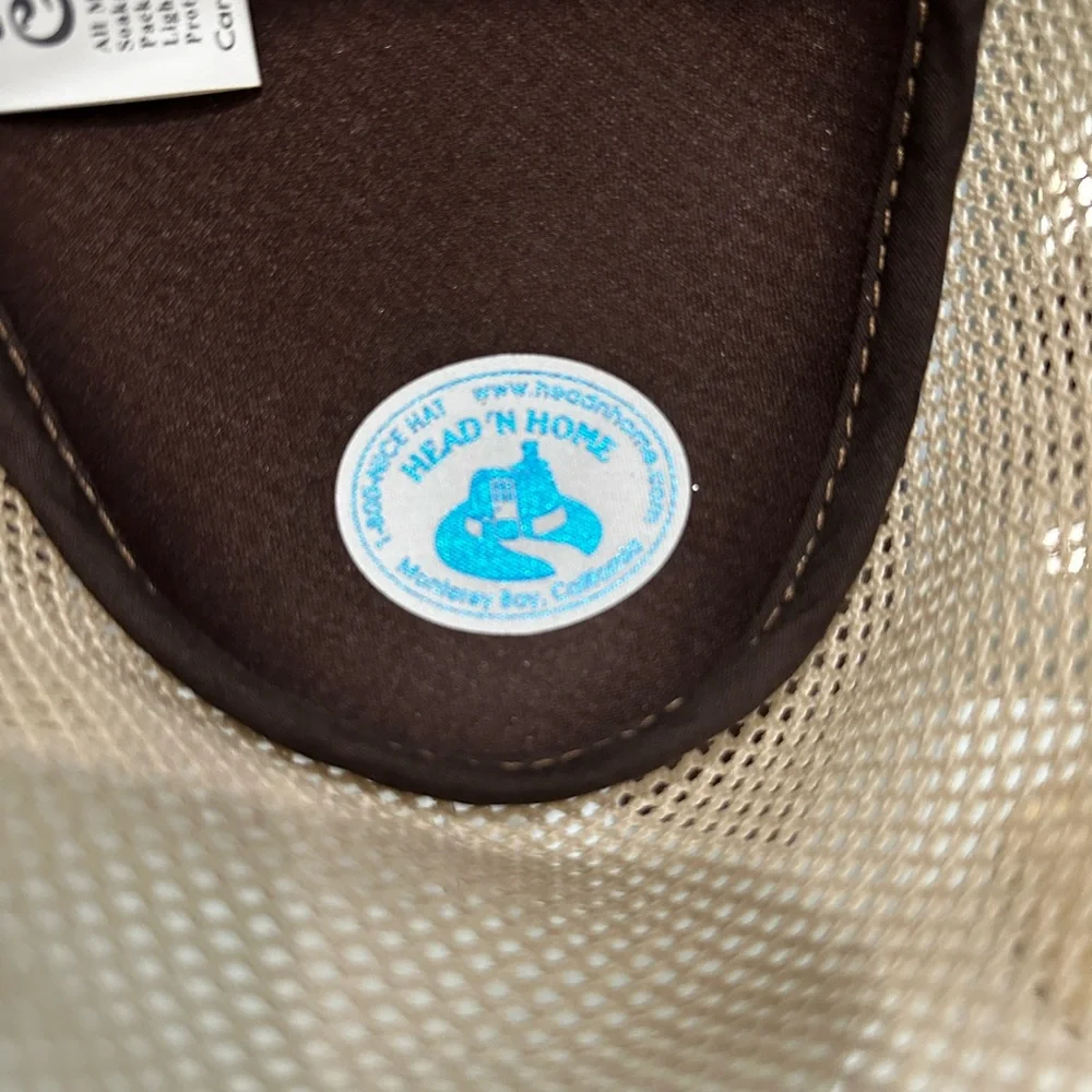 Monterey Bay Cabana Head ‘n Home All Mesh Men’s Hat Beige Hand Washable - Picture 5 of 5
